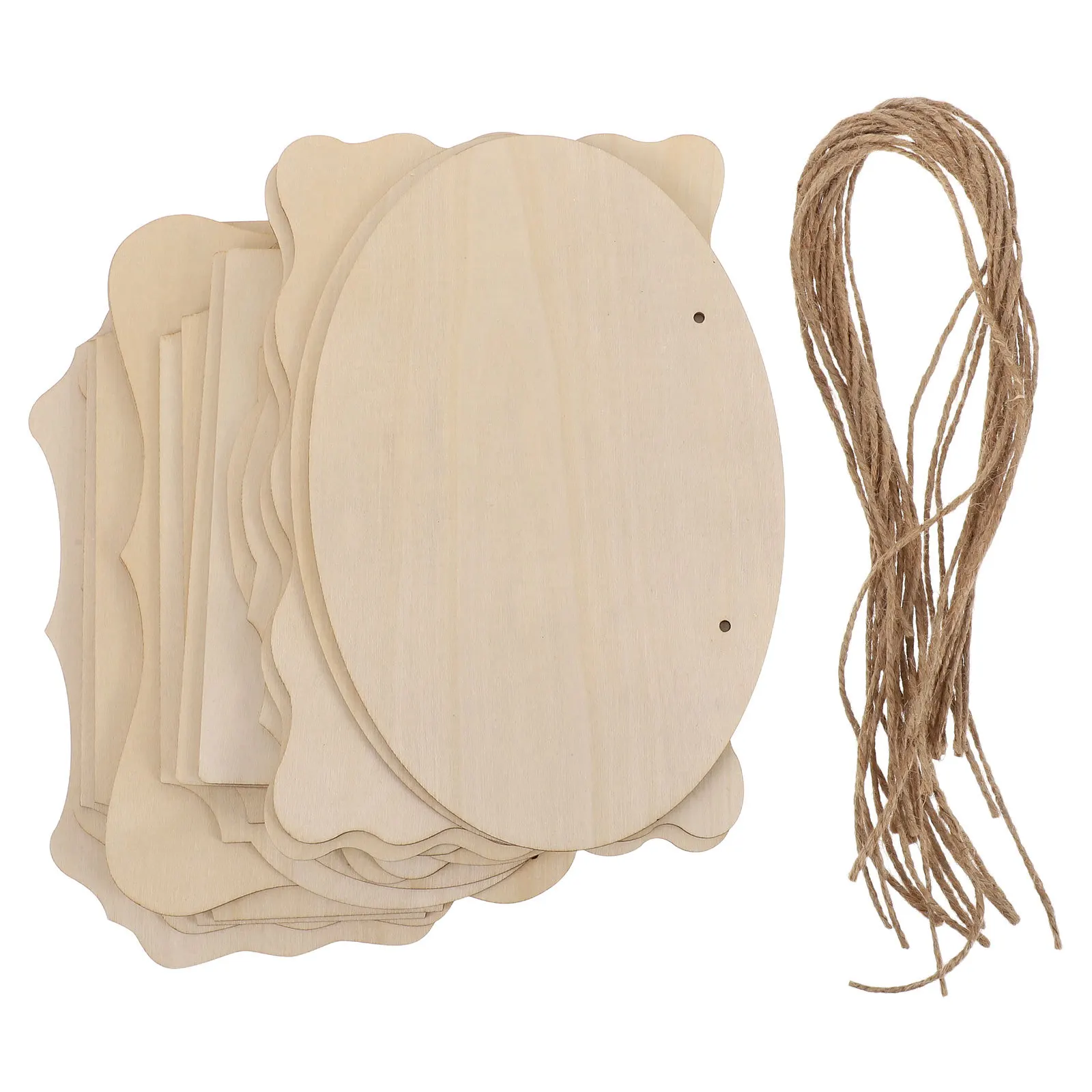 16Pcs Blank Wooden Sign with Ropes Unfinished Hanging Plaque for Creative DIY Projects Unfinished Hanging Wood Sign Blank
16Pcs Blank Wooden Sign with Ropes Unfinished Hanging Plaque for Creative DIY Projects Unfinished Hanging Wood Sign Blank