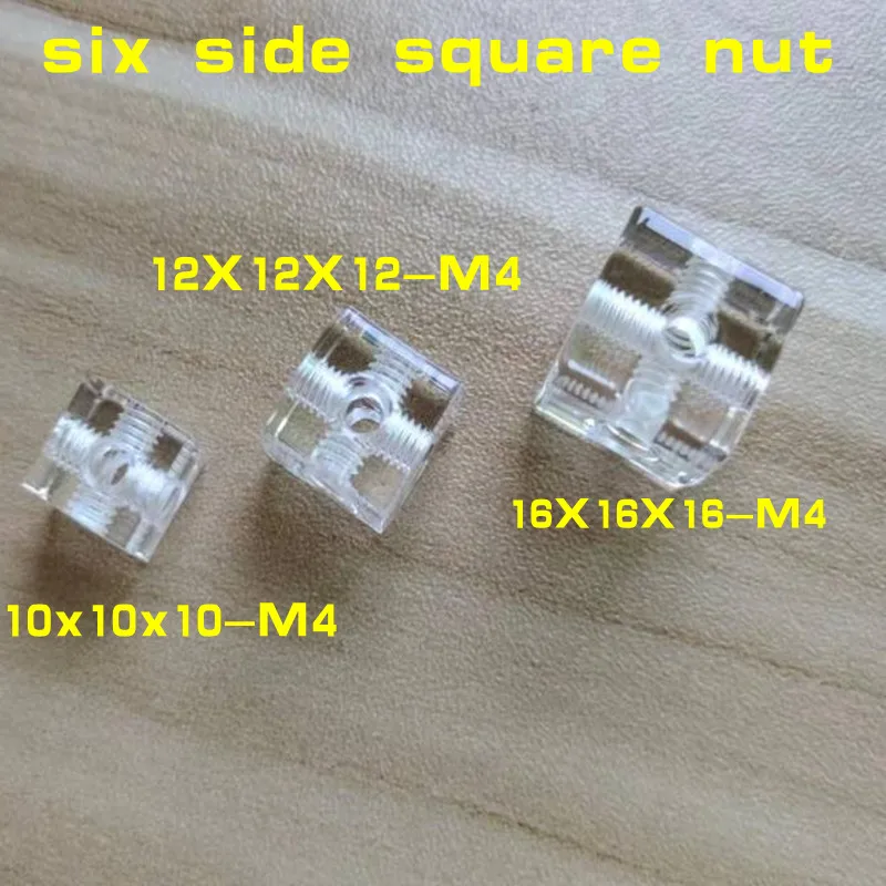 10pcs Transparent Acrylic Six Sided Fixed Block Connection Crystal Nut Chassis Components for Electric Stoves Square Dishes
10pcs Transparent Acrylic Six Sided Fixed Block Connection Crystal Nut Chassis Components for Electric Stoves Square Dishes