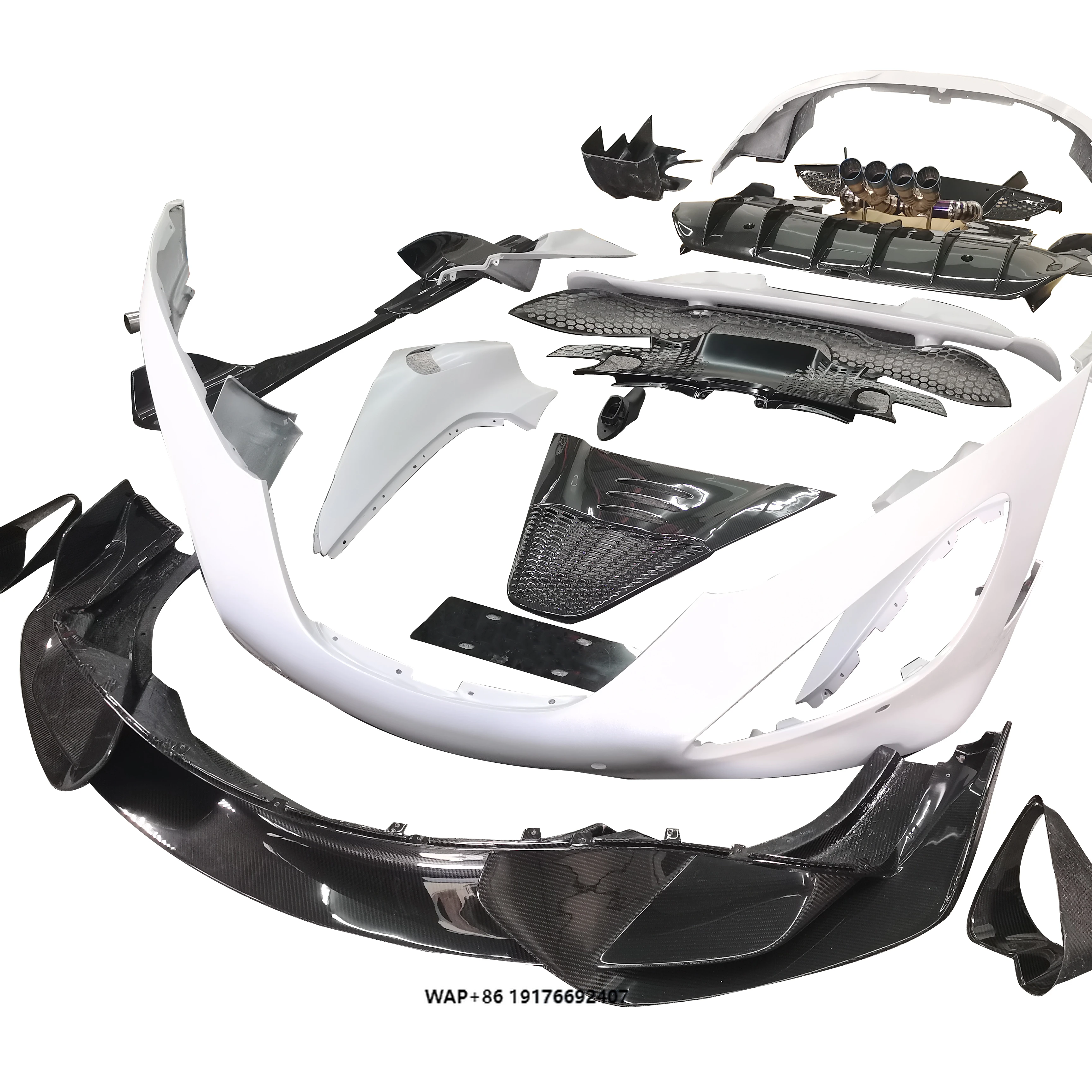 MCL 720s to 765LT Original Light Cover Mirror Cover New Condition Bumper Body Kits with Carbon Fenders Side Skirts Hood Scoop
MCL 720s to 765LT Original Light Cover Mirror Cover New Condition Bumper Body Kits with Carbon Fenders Side Skirts Hood Scoop