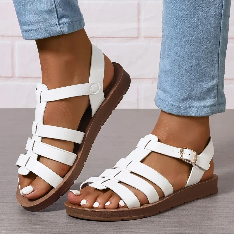 Luxury Women's Sandals Summer Elegant Woman Shoes with Low Heels Flats Casual Gladiator White Fish Toe Designer Sandals Flats
Luxury Women's Sandals Summer Elegant Woman Shoes with Low Heels Flats Casual Gladiator White Fish Toe Designer Sandals Flats