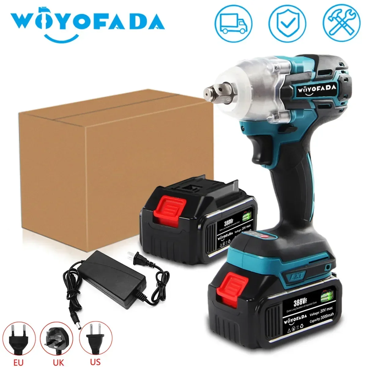 Electric Impact Wrench Brushless Cordless Electric Wrench 1/2 inch Compatible Makita 18V Battery Screwdriver Power Tools
Electric Impact Wrench Brushless Cordless Electric Wrench 1/2 inch Compatible Makita 18V Battery Screwdriver Power Tools