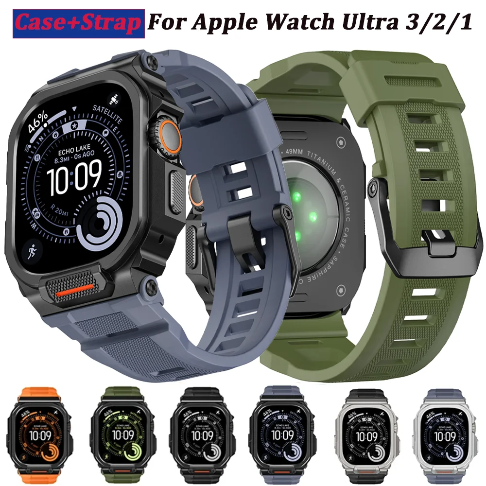 Zinc Alloy Case+Silicone Strap For Apple Watch Ultra 3/2/1 49mm Vibrant Color Two-in-one Band iWatch Ultra 3 49mm Sport Bracelet
Zinc Alloy Case+Silicone Strap For Apple Watch Ultra 3/2/1 49mm Vibrant Color Two-in-one Band iWatch Ultra 3 49mm Sport Bracelet