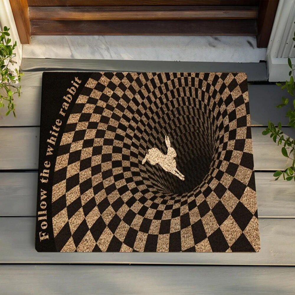 White Rabbit Theme Porch Mat Follow The White Rabbit Doormat Front Door Magic World Decor Housewarming Gift Trilogy Funny Rug
White Rabbit Theme Porch Mat Follow The White Rabbit Doormat Front Door Magic World Decor Housewarming Gift Trilogy Funny Rug