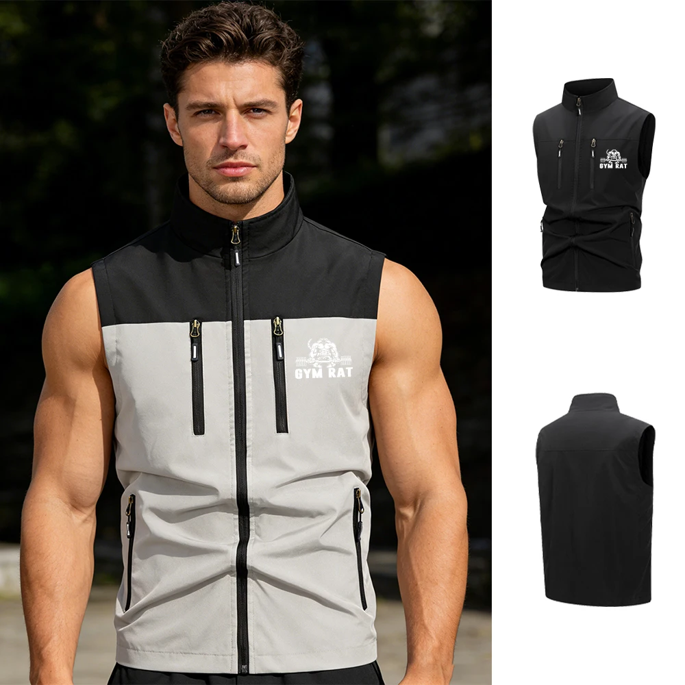 Men's Outdoor Fitness Vest Windproof Breathable Stylish Creative Printed Sleeveless Stand Collar Jacket With Zippered Pockets
Men's Outdoor Fitness Vest Windproof Breathable Stylish Creative Printed Sleeveless Stand Collar Jacket With Zippered Pockets