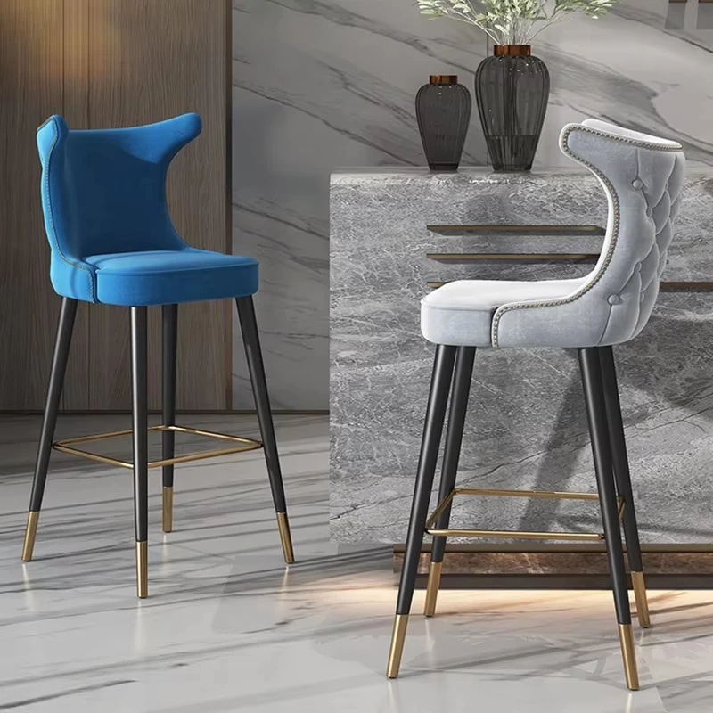 Modern fabric bar chair, steel frame, durable, suitable for commercial use, home office high stool, light luxury design
Modern fabric bar chair, steel frame, durable, suitable for commercial use, home office high stool, light luxury design