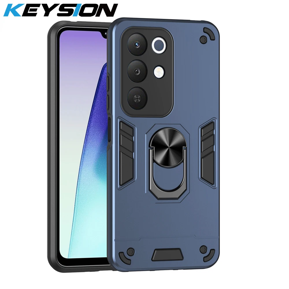 KEYSION Shockproof Armor Case for Realme C85 C85 5G Soft Silicone+PC Metal Ring Stand Phone Back Cover for OPPO Realme C85
KEYSION Shockproof Armor Case for Realme C85 C85 5G Soft Silicone+PC Metal Ring Stand Phone Back Cover for OPPO Realme C85