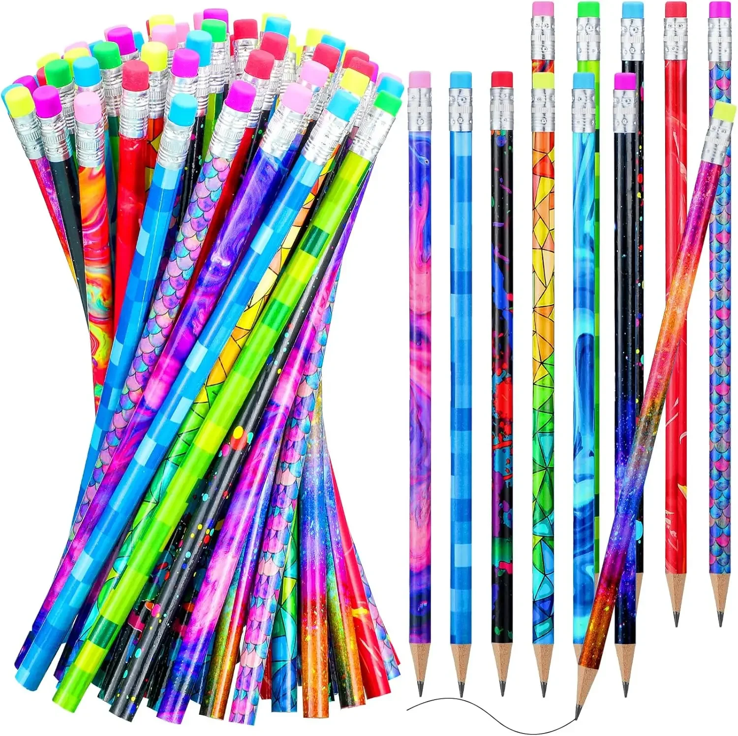 Colorful Wooden Pencils with Eraser for Kids, Bulk Assorted Fun School Supplies Classroom Gifts
Colorful Wooden Pencils with Eraser for Kids, Bulk Assorted Fun School Supplies Classroom Gifts