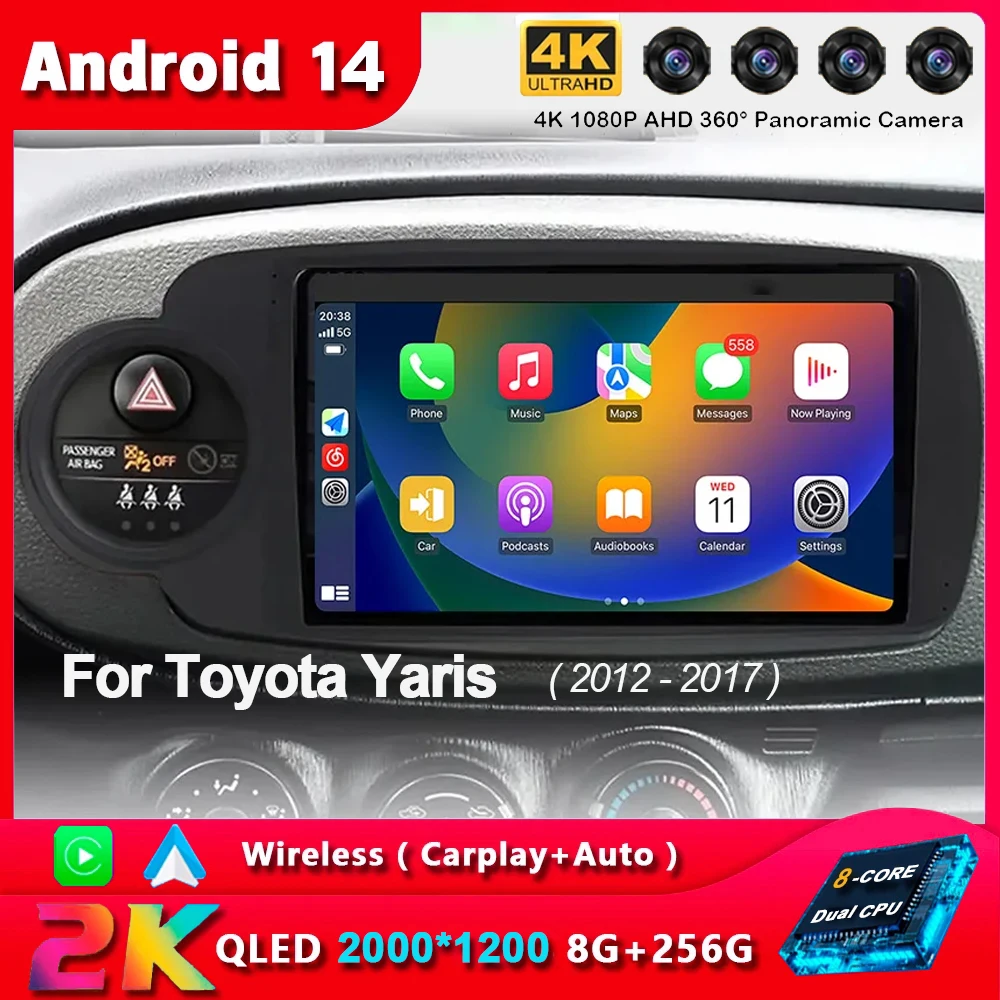 Android14 Carplay Auto For Toyota Yaris 2012 2013 2014 2015 2016 2017 Multimedia Car Radio Player WIFI+4G BT Stereo Touch Screen
Android14 Carplay Auto For Toyota Yaris 2012 2013 2014 2015 2016 2017 Multimedia Car Radio Player WIFI+4G BT Stereo Touch Screen
