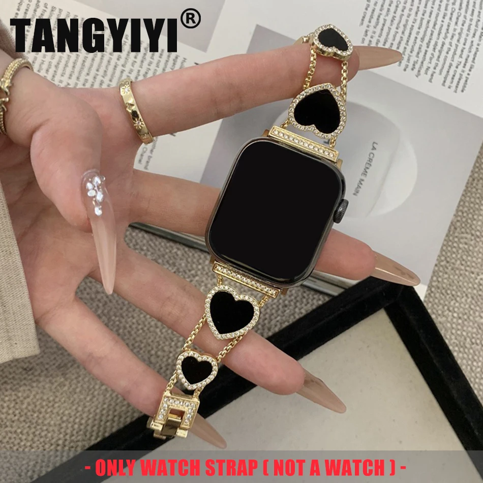 Luxury Diamond Heart Bracelet Strap For Apple Watch Band S10 9 8 7 6 SE 5 38/40/41/42/44/45/46/49mm IWatch Ultra Metal Watchband
Luxury Diamond Heart Bracelet Strap For Apple Watch Band S10 9 8 7 6 SE 5 38/40/41/42/44/45/46/49mm IWatch Ultra Metal Watchband