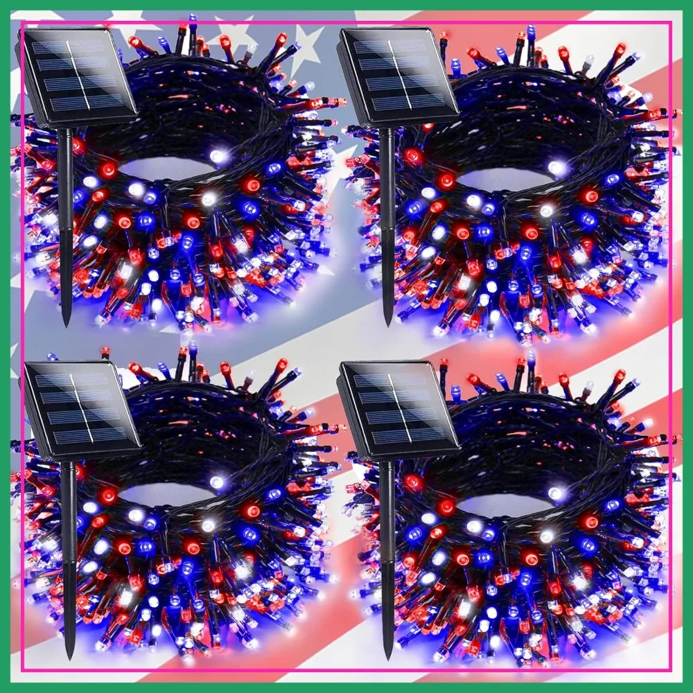 4th of July Solar String Lights, 400LED 132FT, 8 Modes, Waterproof for Independence Day Garden Decor
4th of July Solar String Lights, 400LED 132FT, 8 Modes, Waterproof for Independence Day Garden Decor