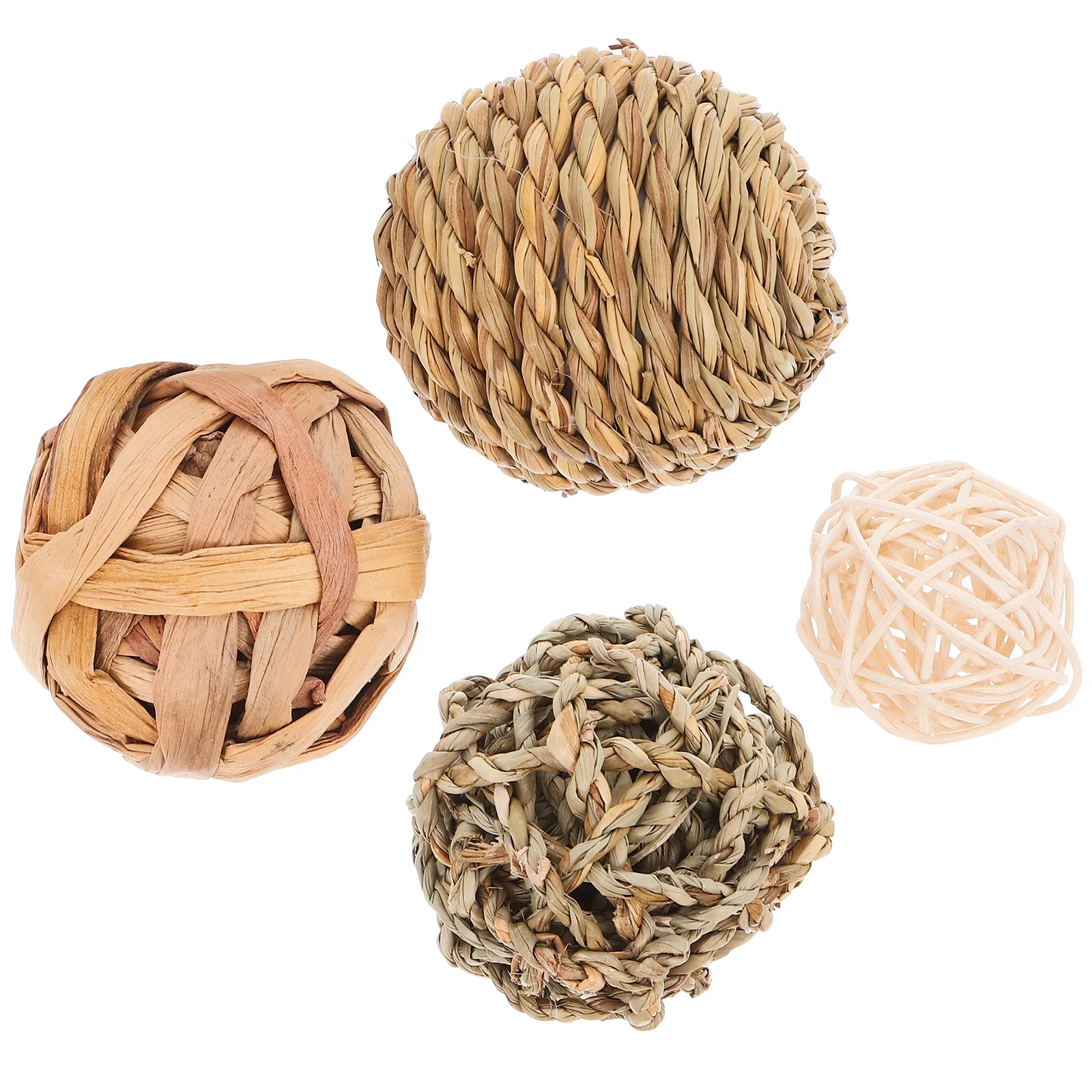 4 Pcs Straw Woven Rattan Balls Tooth Grass Wicker Chew for Rabbits Bunny Pet Puppy
4 Pcs Straw Woven Rattan Balls Tooth Grass Wicker Chew for Rabbits Bunny Pet Puppy