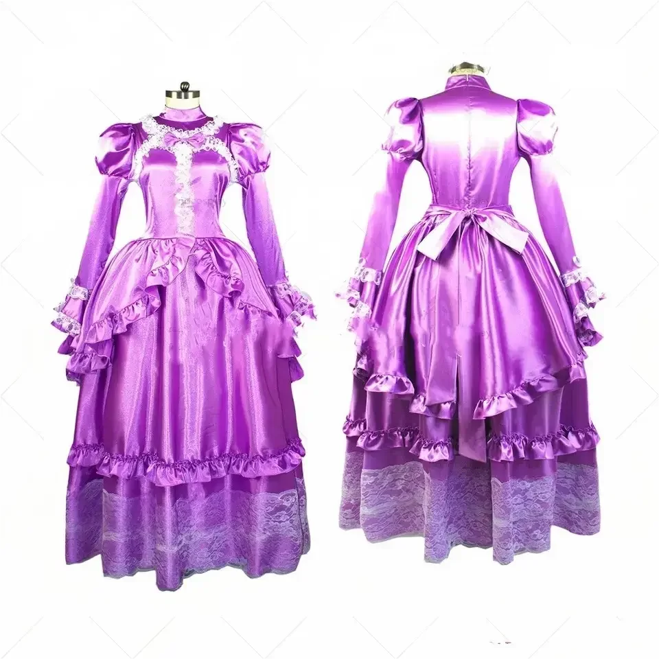 Sexy Sissy French Maid Purple Satin Robe Ruffle Dress Cosplay Costume Customizable
Sexy Sissy French Maid Purple Satin Robe Ruffle Dress Cosplay Costume Customizable