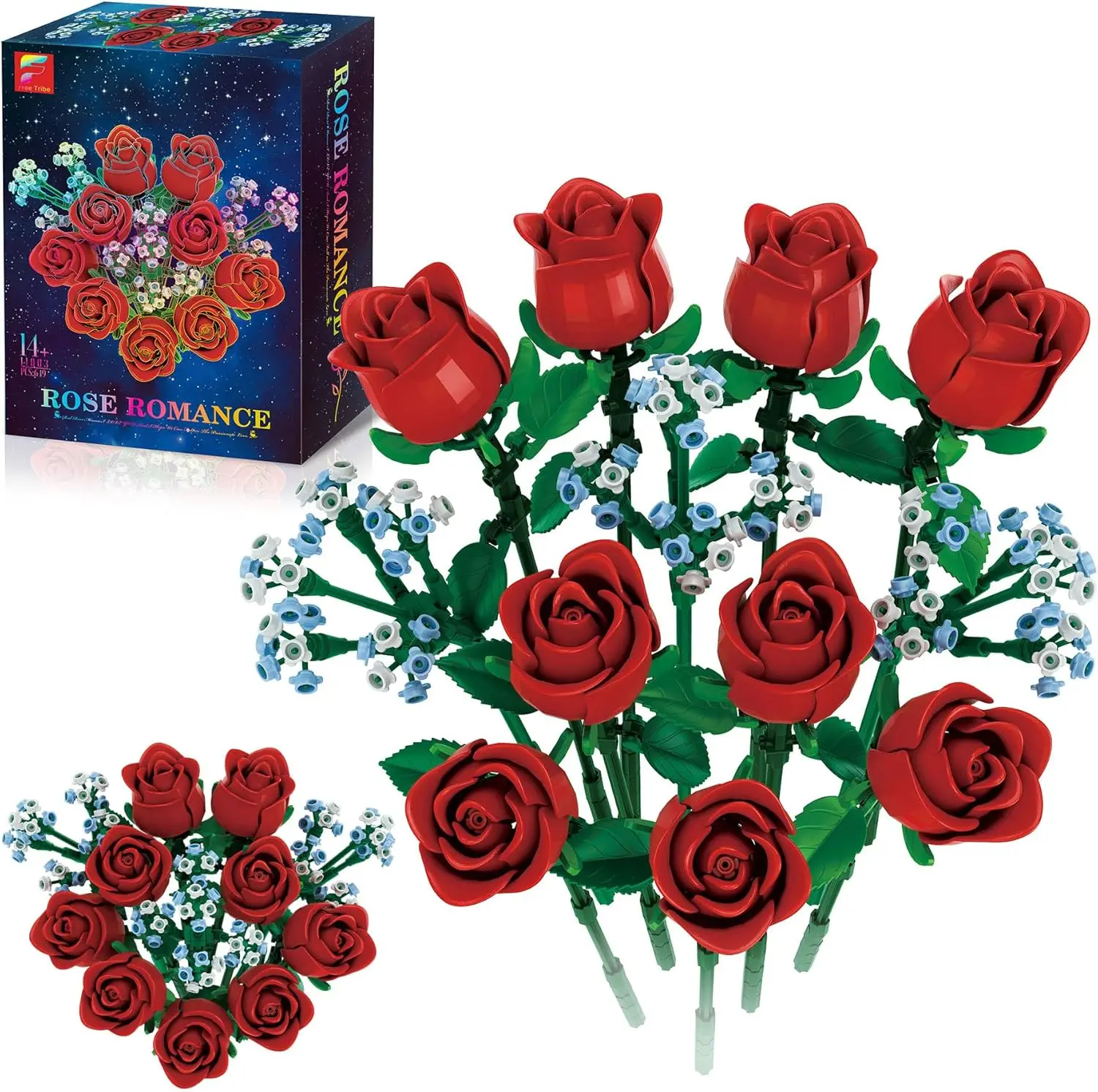 643Pcs Rose Bouquet Building Blocks, Immortal Flower Bricks, Ornament Educational Toys, Birthday Valentine Gifts for Kids Adults
643Pcs Rose Bouquet Building Blocks, Immortal Flower Bricks, Ornament Educational Toys, Birthday Valentine Gifts for Kids Adults