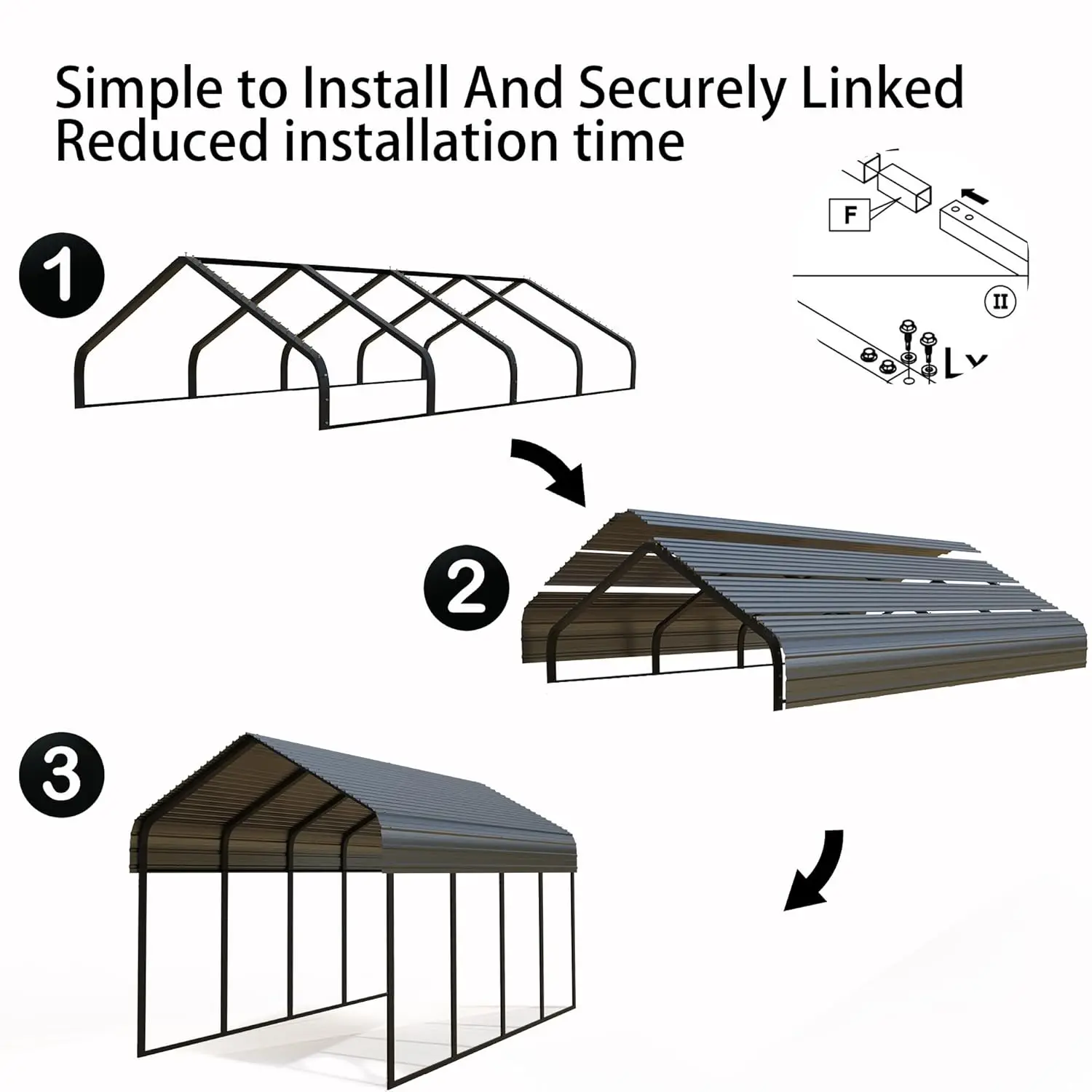 12x20FT Heavy Duty Galvanized Steel Carport, Extra Large Outdoor Vehicle Canopy, Fit Car, Dual Vehicle, RV, Customized
12x20FT Heavy Duty Galvanized Steel Carport, Extra Large Outdoor Vehicle Canopy, Fit Car, Dual Vehicle, RV, Customized