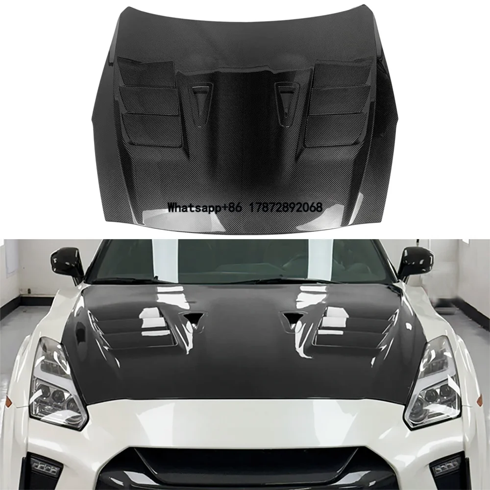 New Arrival Carbon Fiber TS Style Front Hood for GTR R35 Engine Bonnet
New Arrival Carbon Fiber TS Style Front Hood for GTR R35 Engine Bonnet