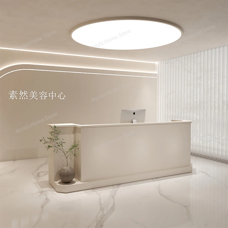 White High-end Reception Desks Luxury Beauty Salon Counter Service Reception Desks Checkout Elegant Bureau Office Furniture
White High-end Reception Desks Luxury Beauty Salon Counter Service Reception Desks Checkout Elegant Bureau Office Furniture