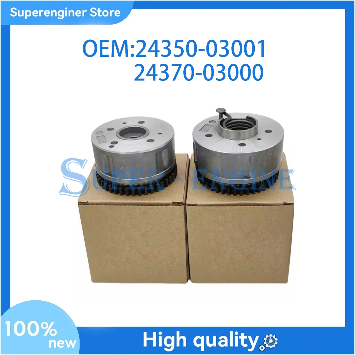 24350-03001 24370-03000 Timing Camshaft Gear CVVT for Hyundai Kia Picanto Morning i10 i20 Pride G4LA 1.2L 2437003000 2435003001
24350-03001 24370-03000 Timing Camshaft Gear CVVT for Hyundai Kia Picanto Morning i10 i20 Pride G4LA 1.2L 2437003000 2435003001