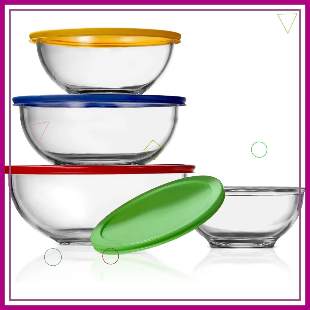Набор из 4 стеклянных мисок с крышками – Премиальный комплект из боросиликатного стекла (1-3,7 л) – Герметичные для выпечки, сервировки и хранения
Набор из 4 стеклянных мисок с крышками – Премиальный комплект из боросиликатного стекла (1-3,7 л) – Герметичные для выпечки, сервировки и хранения