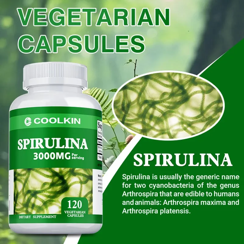 Spirulina Capsules 3000mg - Supports Immune Health and Cardiovascular Function, and Enhances DigestionSupplements
Spirulina Capsules 3000mg - Supports Immune Health and Cardiovascular Function, and Enhances DigestionSupplements