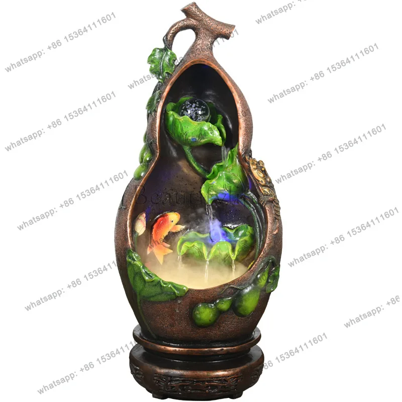 Chinese gourd office lucky water fountain bonsai ornament humidifier ornament
Chinese gourd office lucky water fountain bonsai ornament humidifier ornament