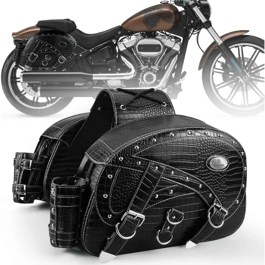 Large Capacity 35L Motorcycle Saddlebags Leather Throw Over Side Luggage Bags with Cup Holders for Sportster Softail Dyna Shado
Large Capacity 35L Motorcycle Saddlebags Leather Throw Over Side Luggage Bags with Cup Holders for Sportster Softail Dyna Shado
