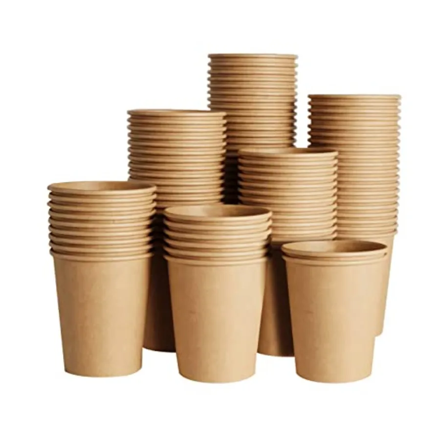400 Pack 8 oz Kraft Paper Cups, Unbleached Disposable Paper Coffee Cups, Thickened Hot/Cold Beverage Drinking Cup for Party, Ho
400 Pack 8 oz Kraft Paper Cups, Unbleached Disposable Paper Coffee Cups, Thickened Hot/Cold Beverage Drinking Cup for Party, Ho