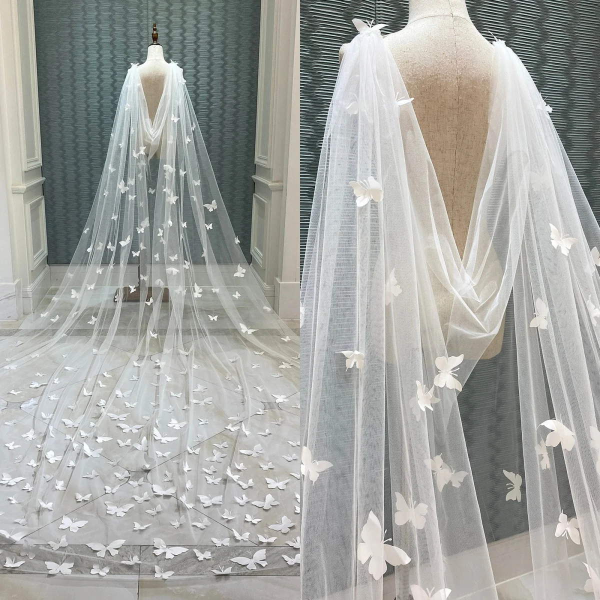 Princess Long Wrap Jacket Butterfly Appliques Lace Bride Shawl For Strapless Bridal Dress High Quality Halloween Custom Made
Princess Long Wrap Jacket Butterfly Appliques Lace Bride Shawl For Strapless Bridal Dress High Quality Halloween Custom Made