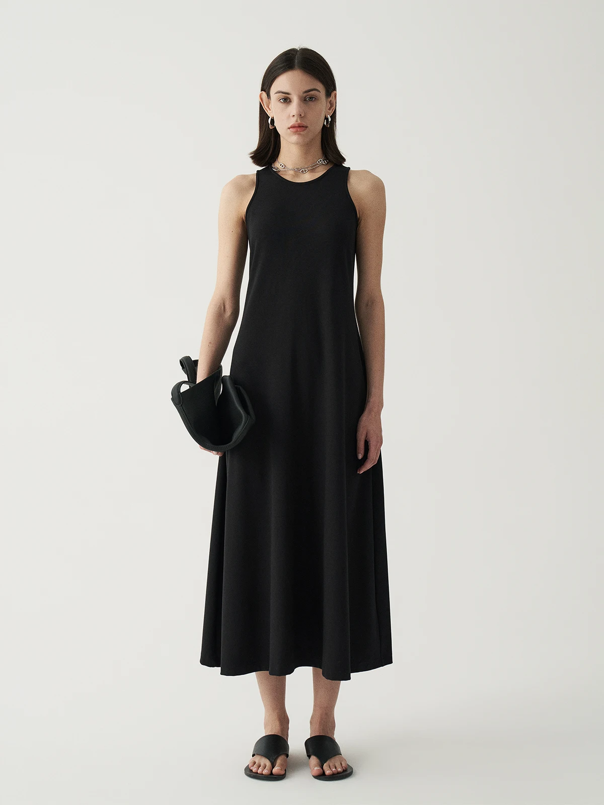 SHALLOW STREAMS Commuter Style Slimming A-Line Dress Sleeveless Umbrella Skirt Long Dress round Neck No Zipper A-Shape
SHALLOW STREAMS Commuter Style Slimming A-Line Dress Sleeveless Umbrella Skirt Long Dress round Neck No Zipper A-Shape