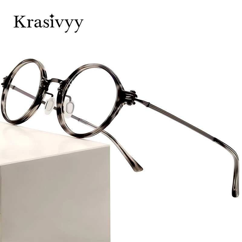 Krasivyy Luxury Titanium Glasses Frame Men Vintage Round Acetate Prescription Eyeglasses Women New Italy Brand Designer Eyewear
Krasivyy Luxury Titanium Glasses Frame Men Vintage Round Acetate Prescription Eyeglasses Women New Italy Brand Designer Eyewear