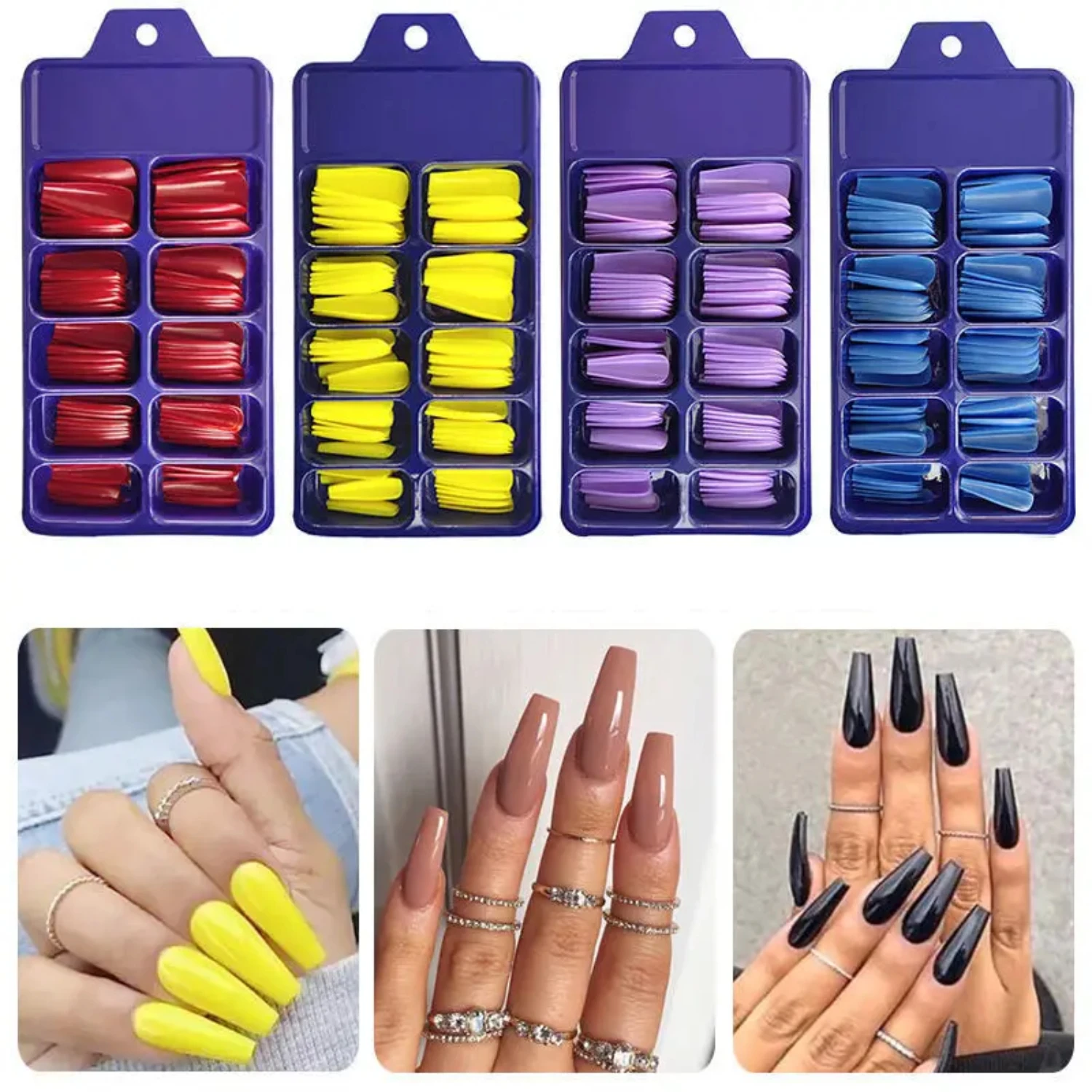 7 Choices of Long Ballet Nail Full-stick Manicure Patches - 100 Pieces Pure Color Fake Nails
7 Choices of Long Ballet Nail Full-stick Manicure Patches - 100 Pieces Pure Color Fake Nails