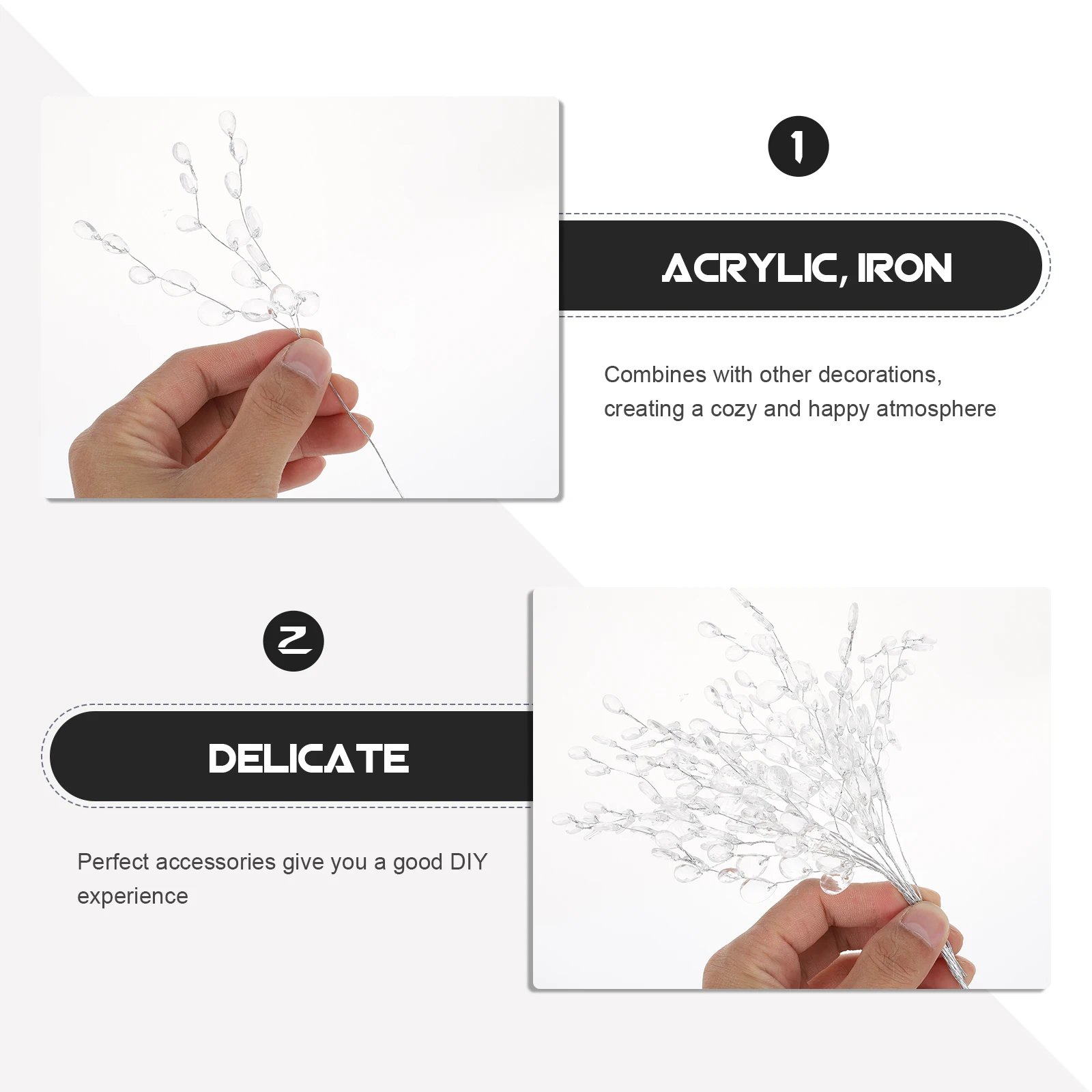 50pcs Woven Acrylic Flower Branches Diy Wreath Decor Craft Material Flexible Wedding Party Decoration Artificial Flower
50pcs Woven Acrylic Flower Branches Diy Wreath Decor Craft Material Flexible Wedding Party Decoration Artificial Flower