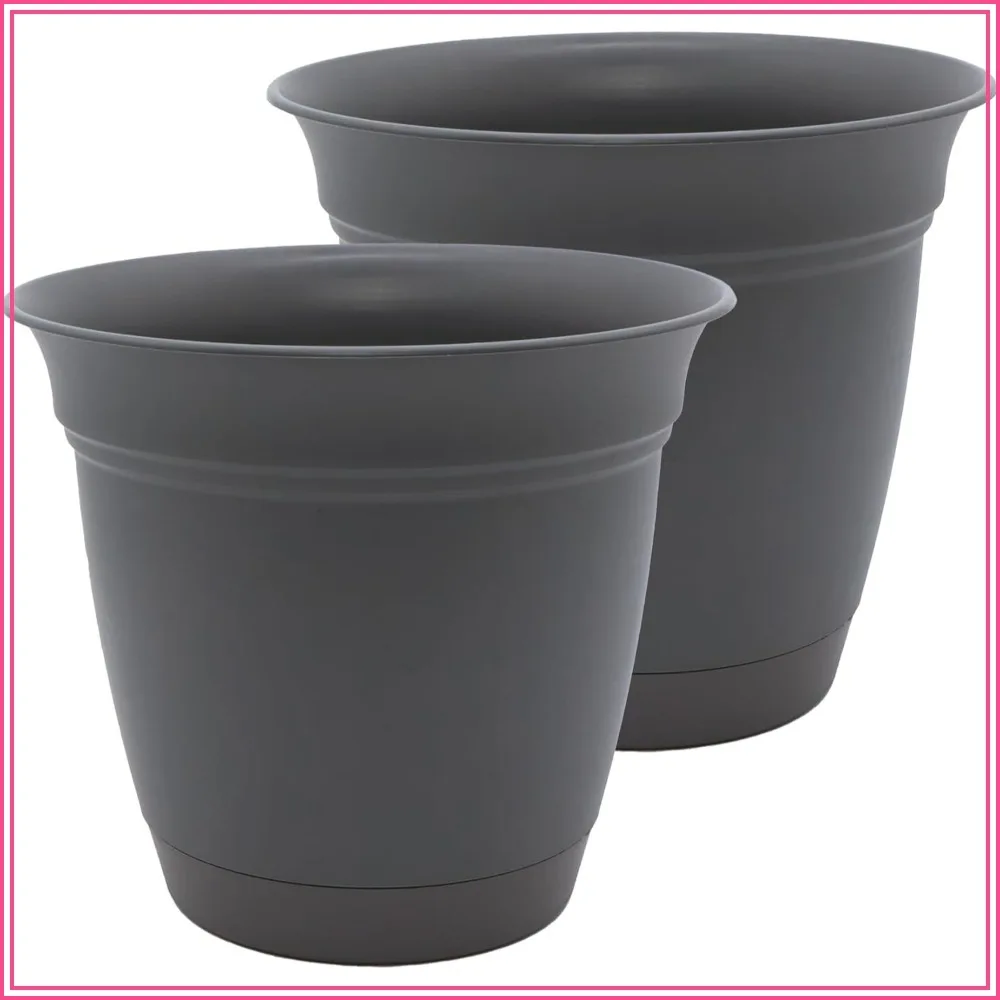 16" Round Planter Pots with Drainage Holes & Attached Saucer, 2-Pack, UV-Resistant Plastic, Lightweight, Warm Gray
16" Round Planter Pots with Drainage Holes & Attached Saucer, 2-Pack, UV-Resistant Plastic, Lightweight, Warm Gray