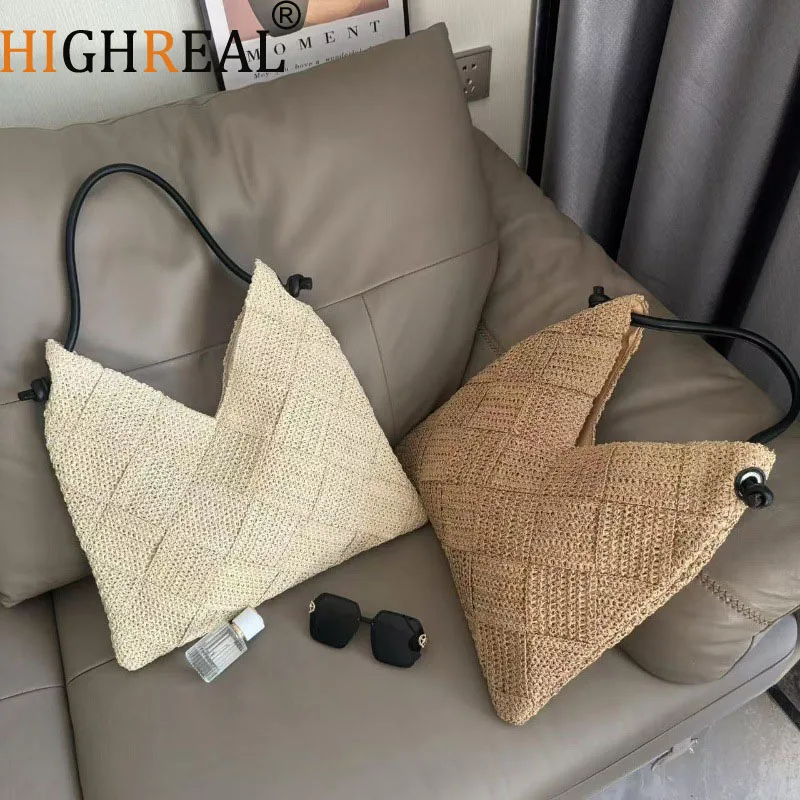 Summer Casual Hollow Out Single-shoulder Cotton Thread Woven Bag New Design Straw Bag Vacation Beach Bag for Women Daily Handbag
Summer Casual Hollow Out Single-shoulder Cotton Thread Woven Bag New Design Straw Bag Vacation Beach Bag for Women Daily Handbag