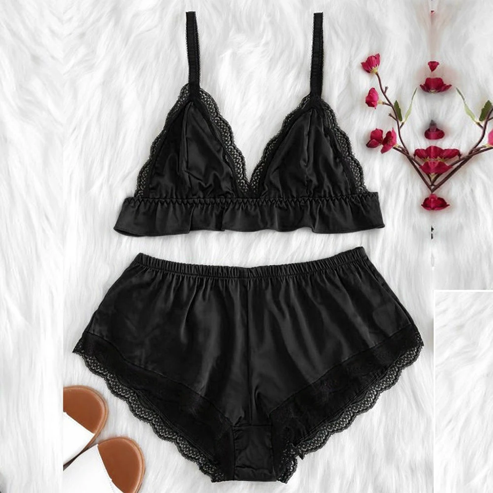 Women's Sexy Satin Silk Split Glossy Camisole Sleepwear Set Tops Shorts Nightwear Lingerie Pajamas Set Home Ladies Pajama Set
Women's Sexy Satin Silk Split Glossy Camisole Sleepwear Set Tops Shorts Nightwear Lingerie Pajamas Set Home Ladies Pajama Set
