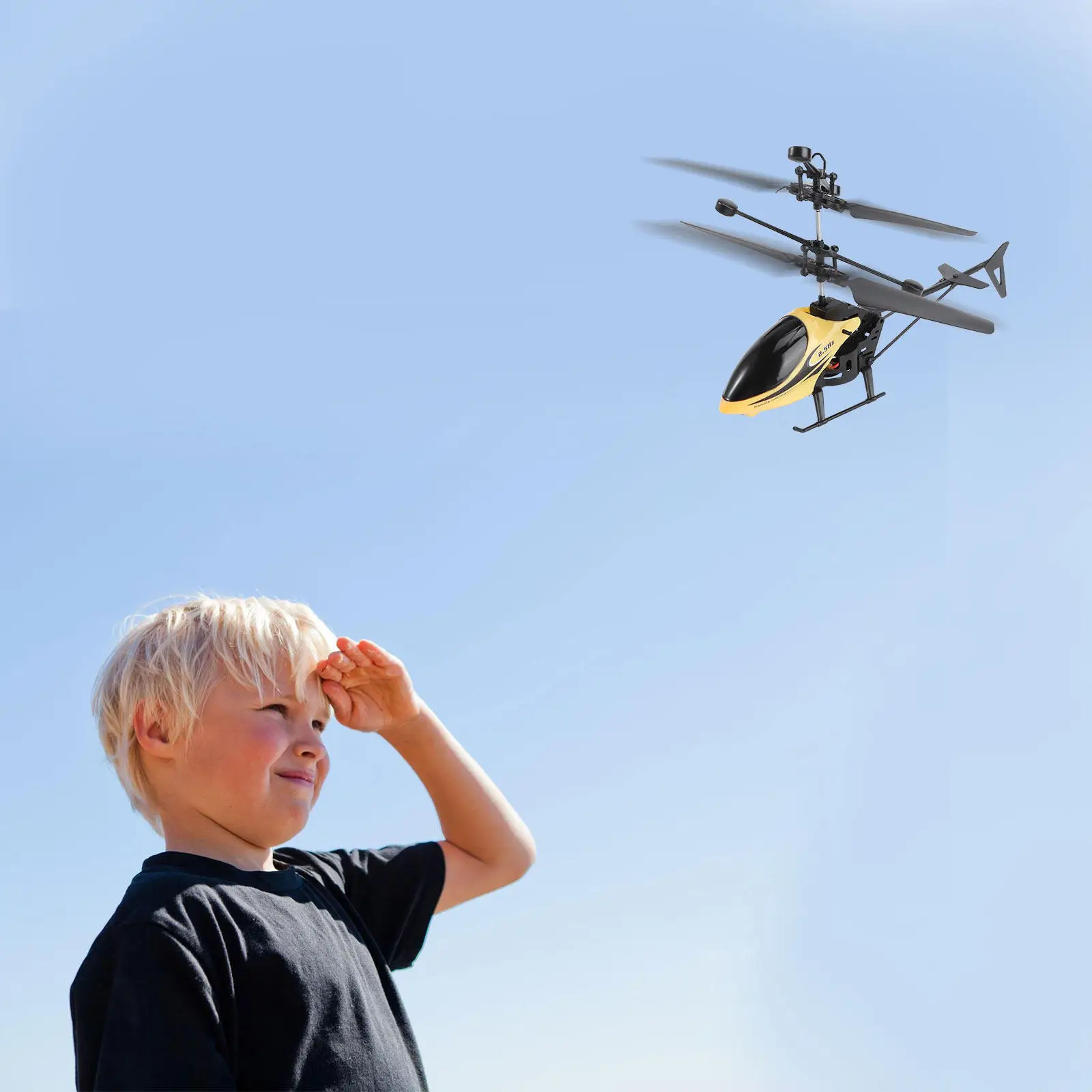 Mini Helicopter Rc Aircraft 2 Channel Coaxial Remote Control with LED Illumination Night Flying Capability Realistic Flight