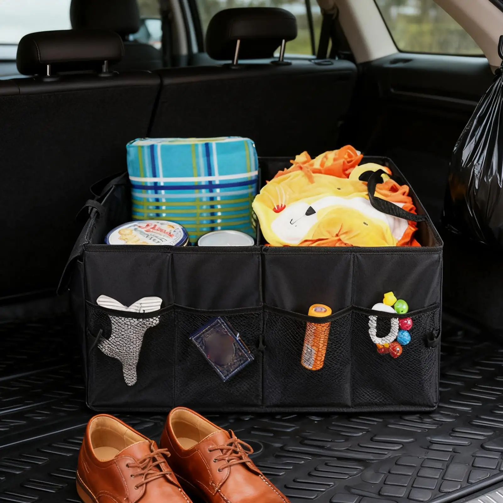 Car Trunk Organizer Foldable Storage Box Multifunctional SUV Auto Accessories for Travel Camping Picnic Snack Daily Commuting
Car Trunk Organizer Foldable Storage Box Multifunctional SUV Auto Accessories for Travel Camping Picnic Snack Daily Commuting