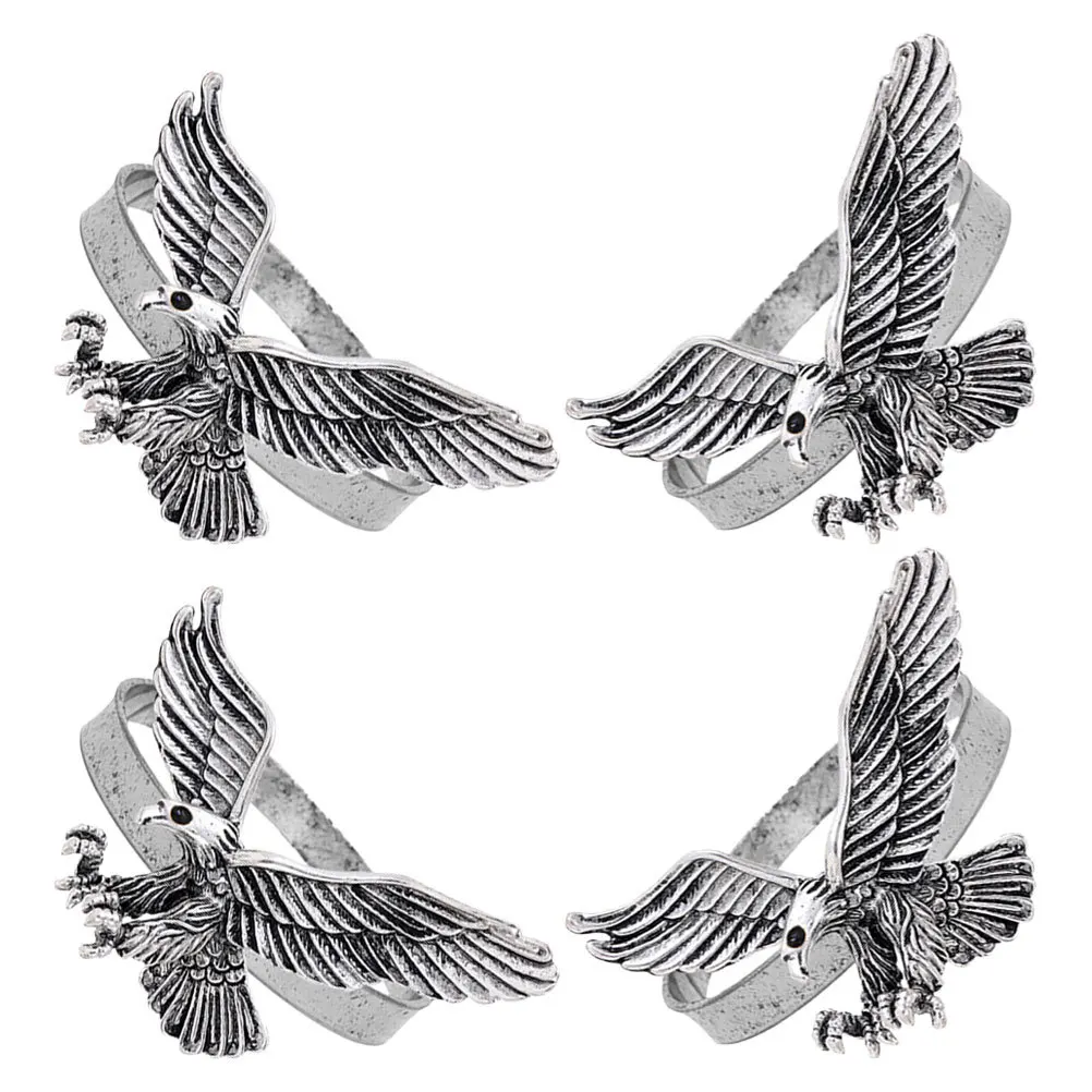4Pcs Eagle Napkin Rings Metal Alloy Decorative Napkin Buckles for Wedding Party Dining Table Accessories
4Pcs Eagle Napkin Rings Metal Alloy Decorative Napkin Buckles for Wedding Party Dining Table Accessories