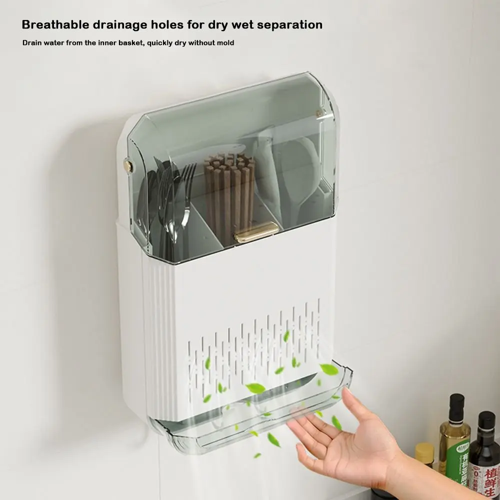 Wall Mounted Cutlery Holder Space Saving Breathable Utensil Drainer Dust-proof Cutlery Hanging Rack for Spoons Spatulas Forks
Wall Mounted Cutlery Holder Space Saving Breathable Utensil Drainer Dust-proof Cutlery Hanging Rack for Spoons Spatulas Forks