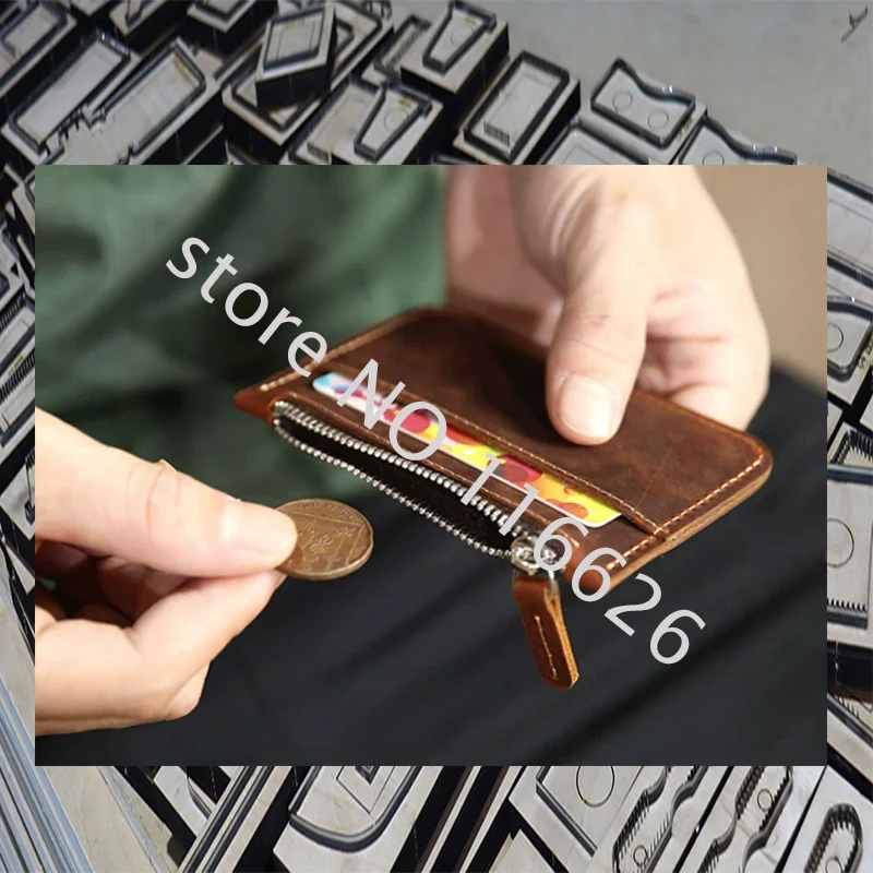 Knife mold for DIY leather craft simple zipper cardholder wallet cutting dies 110x77mm
Knife mold for DIY leather craft simple zipper cardholder wallet cutting dies 110x77mm