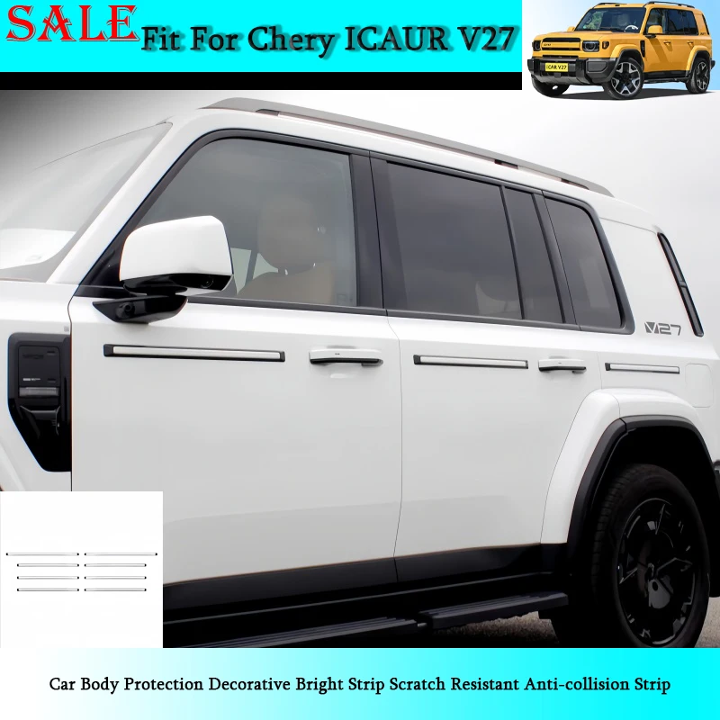 Fit for Chery ICAR V27 2026Car Body Protection Decorative Bright Strip Scratch Resistant Anti-collision Strip Car Exterior Parts
Fit for Chery ICAR V27 2026Car Body Protection Decorative Bright Strip Scratch Resistant Anti-collision Strip Car Exterior Parts