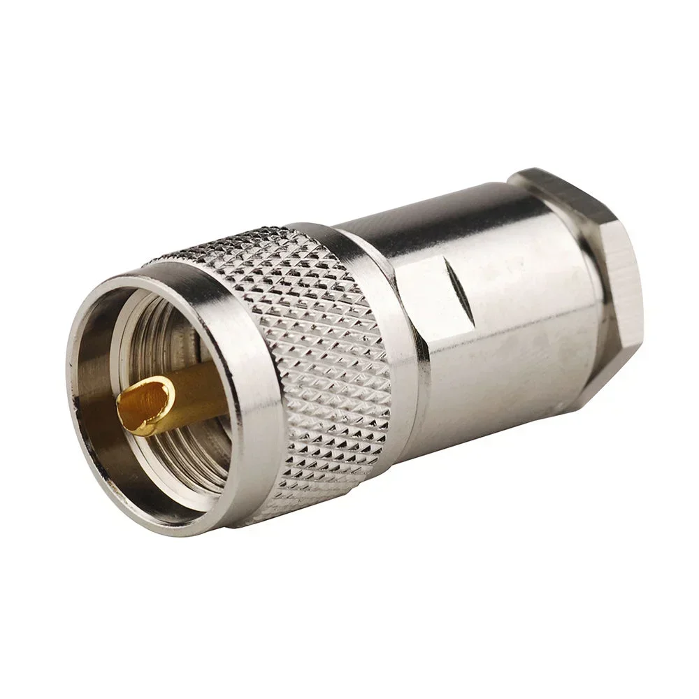 Brand New PL259 UHF Male Clamp Connector Adapter For RG8 RG213 RG214 Coaxial Cable Male Plug 50 Ohm(Cable Mount)
Brand New PL259 UHF Male Clamp Connector Adapter For RG8 RG213 RG214 Coaxial Cable Male Plug 50 Ohm(Cable Mount)