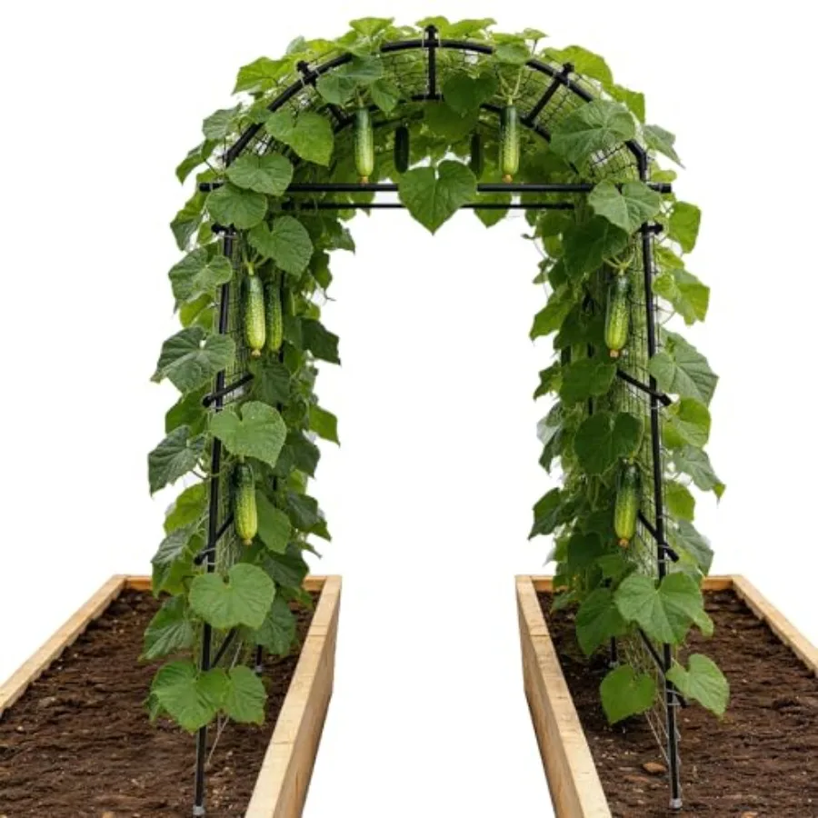 Garden Arch Trellis for Climbing Plants, Adjustable Tunnel Trellis 7.4FT Tall and 2.8 Feet Depth, Metal Plant Support Garden Tr
Garden Arch Trellis for Climbing Plants, Adjustable Tunnel Trellis 7.4FT Tall and 2.8 Feet Depth, Metal Plant Support Garden Tr