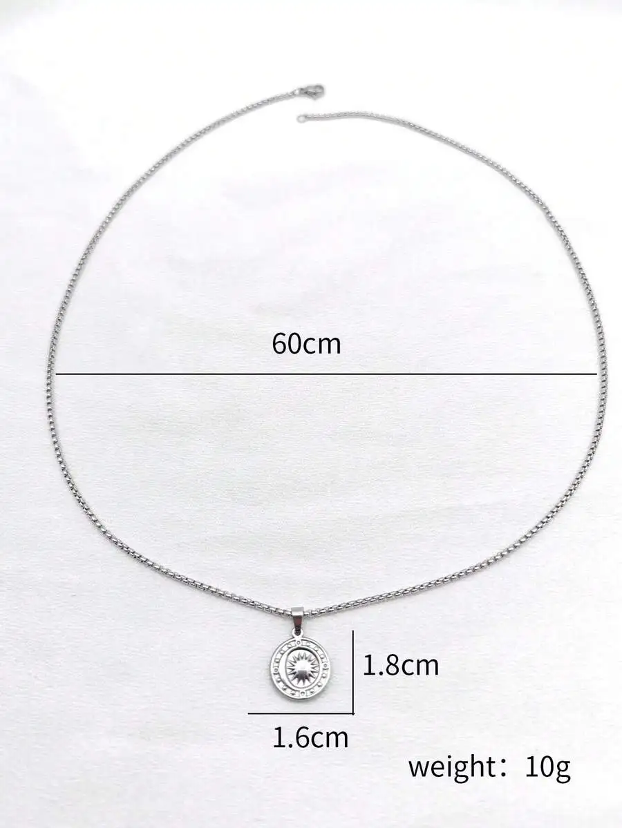 Stainless Steel Sun Star Moon Pendant Necklace For Women
Stainless Steel Sun Star Moon Pendant Necklace For Women