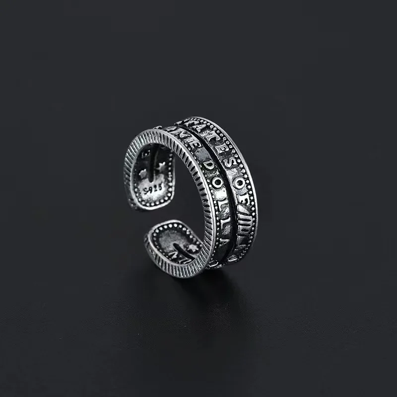 Vintage Morgan Thai Silver Hip Hop INS 925 Sterling Silver Punk Gothic Resizable Opening Ring For Women Luxury Jewelry
Vintage Morgan Thai Silver Hip Hop INS 925 Sterling Silver Punk Gothic Resizable Opening Ring For Women Luxury Jewelry