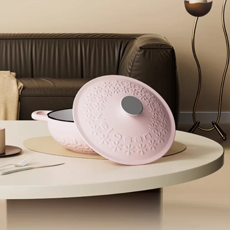 22cm Pink Kitchen Enamel Cast Iron Dutch Oven Seafood Stockpot Cookware NonStick Pot Casserole Dish for All Heat Source Stew Pot
22cm Pink Kitchen Enamel Cast Iron Dutch Oven Seafood Stockpot Cookware NonStick Pot Casserole Dish for All Heat Source Stew Pot