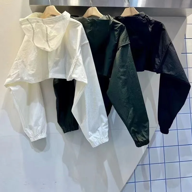 New Autumn 2025 Pure Color ort High Waist Stand Collar Hooded Sun Protection Outerwear Top Youth Fem Korean Sle Polyes...
New Autumn 2025 Pure Color ort High Waist Stand Collar Hooded Sun Protection Outerwear Top Youth Fem Korean Sle Polyes...