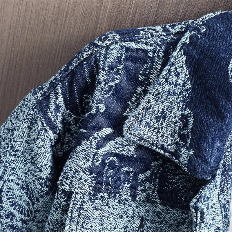 Мужская джинсовая куртка в стиле ретро с американской талией, осенний откидной воротник, модная вышивка, верхняя одежда Haome High Street irt M
Мужская джинсовая куртка в стиле ретро с американской талией, осенний откидной воротник, модная вышивка, верхняя одежда Haome High Street irt M