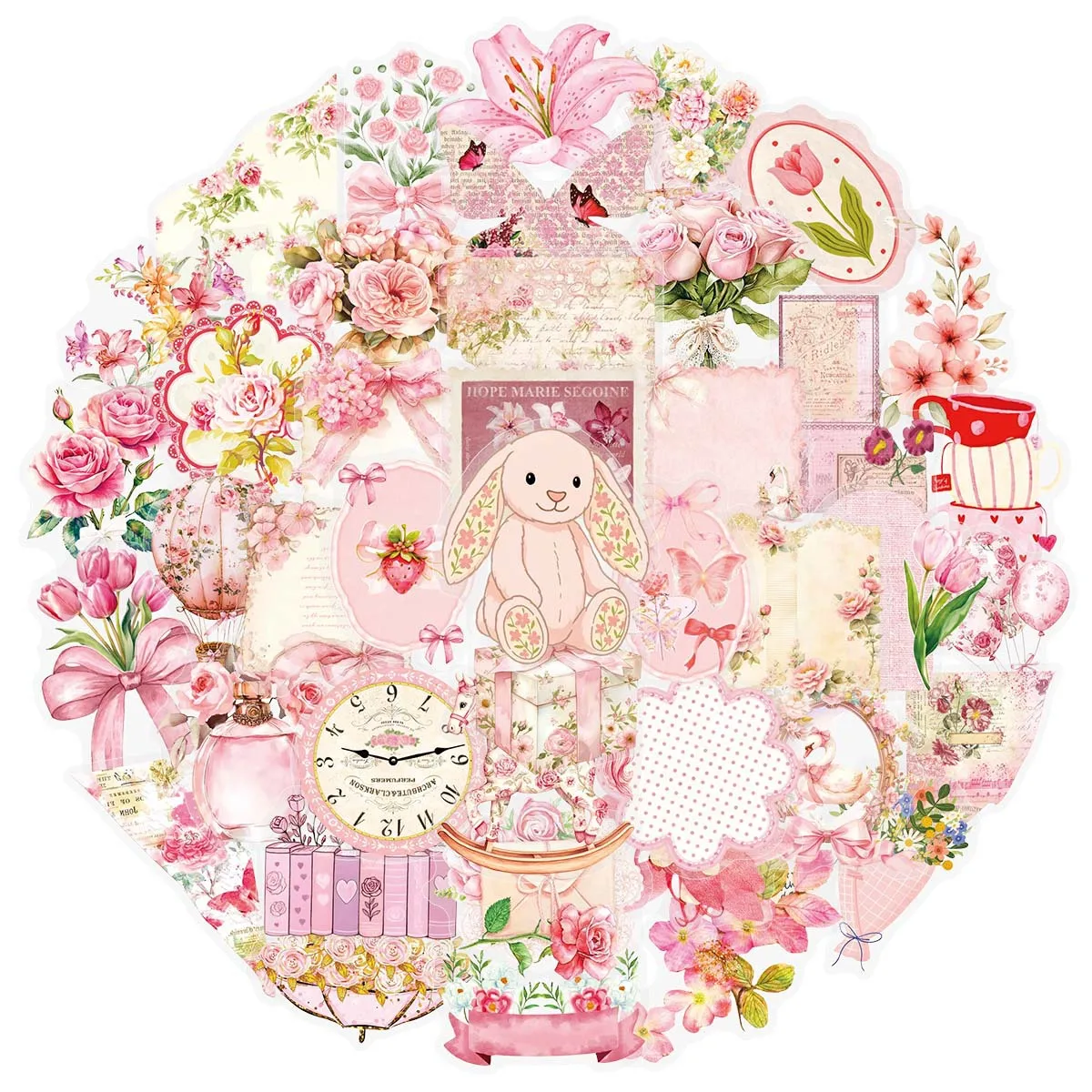 50PCS Clear Vintage Pink Floral Stickers for Journal Scrapbook DIY Craft Gift Laptop Water Bottle Decor
50PCS Clear Vintage Pink Floral Stickers for Journal Scrapbook DIY Craft Gift Laptop Water Bottle Decor