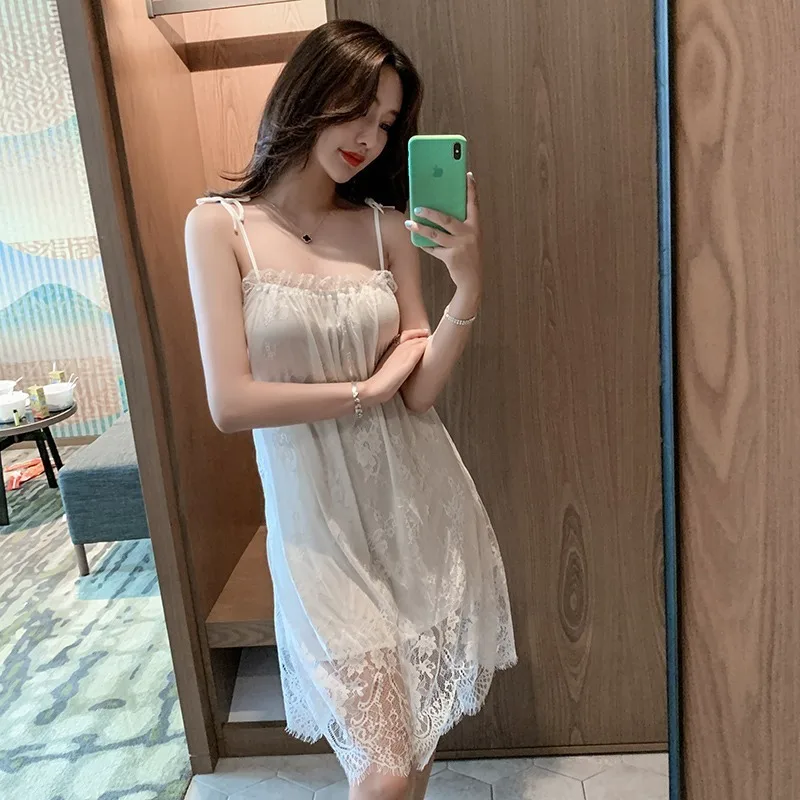 Ladies' Sexy Camisole Nightgown Midnight Passionate Lingerie Lace Lace Lace Hollow Out No Take Off Pure Erotic Clothing
Ladies' Sexy Camisole Nightgown Midnight Passionate Lingerie Lace Lace Lace Hollow Out No Take Off Pure Erotic Clothing