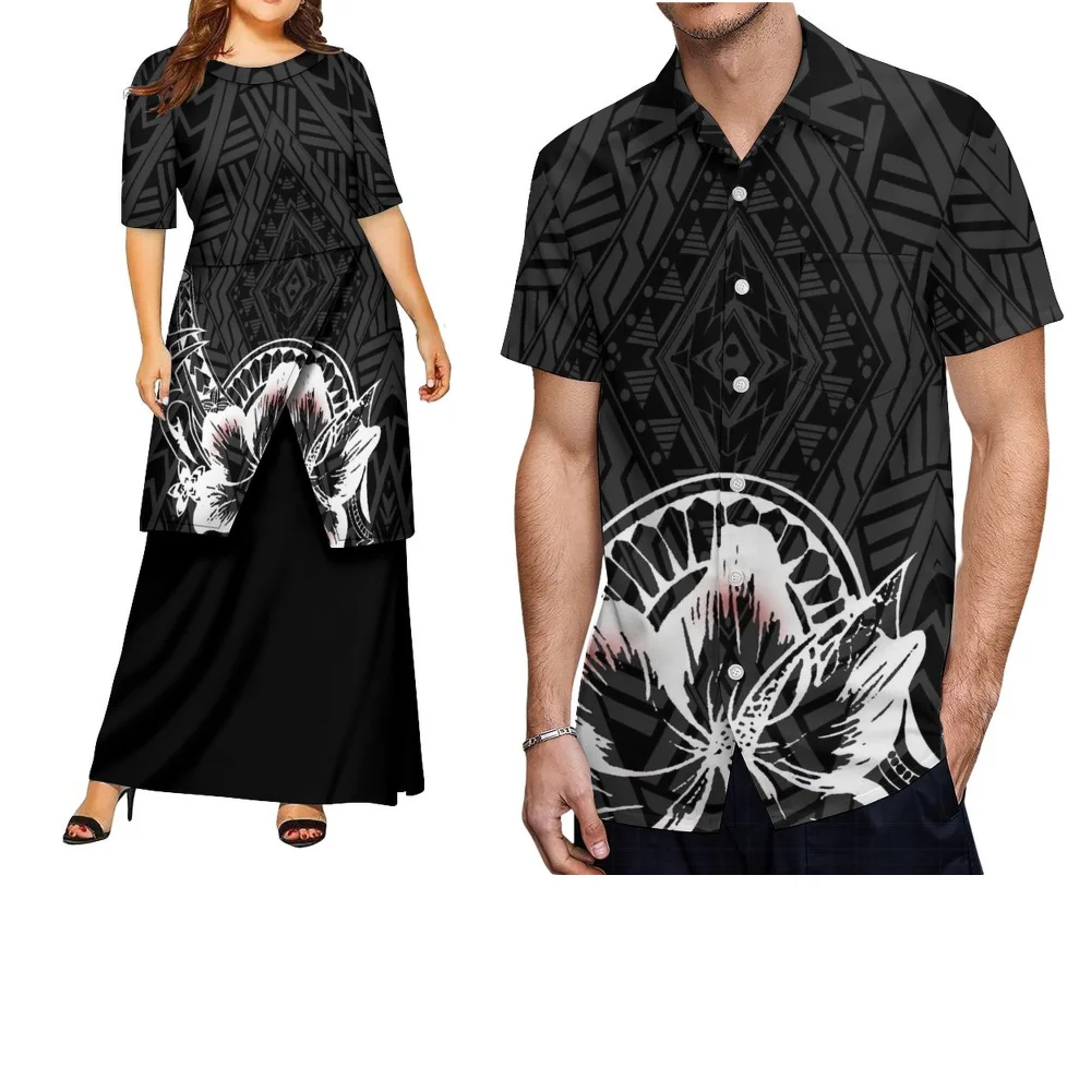 Couple Travel Outfits Polynesian Tribal Fashion Women'S Pletasi Dress And Men'S Retro Shirt Custom-Made Clothing
Couple Travel Outfits Polynesian Tribal Fashion Women'S Pletasi Dress And Men'S Retro Shirt Custom-Made Clothing